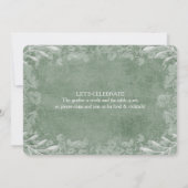 グリーン&ホワイトフローラガーデンパーティの招待状 招待状 (裏面)