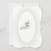 グリーン&ホワイトフローラバプテスマ招待 招待状 (裏面)