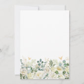 グリーン&ホワイトフローラSweet sixteen誕生日パーティー 招待状 (裏面)