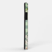 グリーン&ホワイトプレイドギンガムフローラモノグラム Case-Mate iPhoneケース (裏面/右)