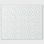 グリーン&ホワイトホリデーツリーラッピング紙 ラッピングペーパー (フラット)