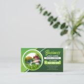 グリーン&ホワイトローン気に造園モーニングサービス 名刺 (スタンド正面)