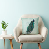 グリーン&ホワイトヴィンテージスタイルピーコック クッション (椅子)