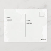 グリーン ホワイト ウォーターカラー ベイビー シャワー ポストカード (裏面)