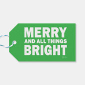 グリーン＆ホワイト ギフトタグ | メリー＆オールシングス ブライト (裏面横)