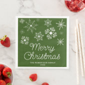 グリーン ホワイト スノーフレークス クリスマスパーティー (インサイチュ)