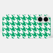 グリーン ホワイト ハウンドトゥース チェック Case-Mate iPhoneケース (裏面 (横))