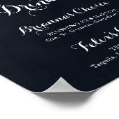 グリーン ホワイト フラワーズ ブルー シグネチャードリンク サイン (角)