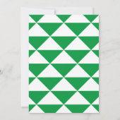 グリーン ホワイト 卒業パーティー 大胆な卒業 招待状 (裏面)