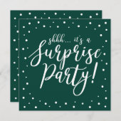 グリーン＆ホワイト | 60歳サプライズバースデーパーティー 招待状 (正面/裏面)