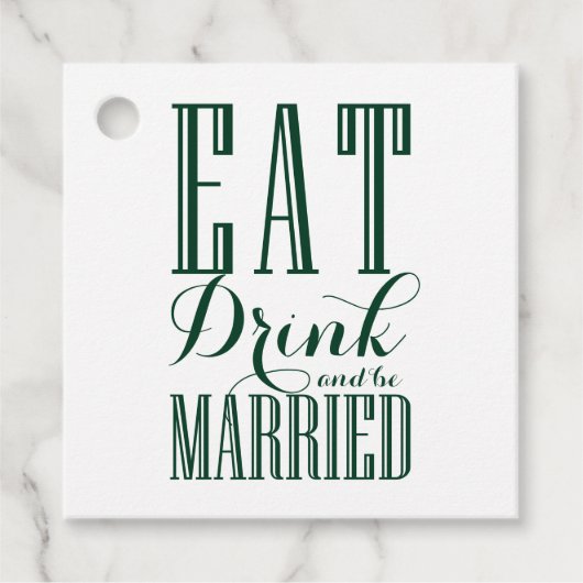 グリーン&ホワ食べイドリンクとビー結婚したズ フェイバータグ (正面)