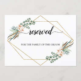 グリーン ボヘミア コットン ウェディング 予約席 案内板 招待状