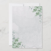 グリーン ボヘミア ユーカリ シグネチャー 婚約しました 招待状 (裏面)