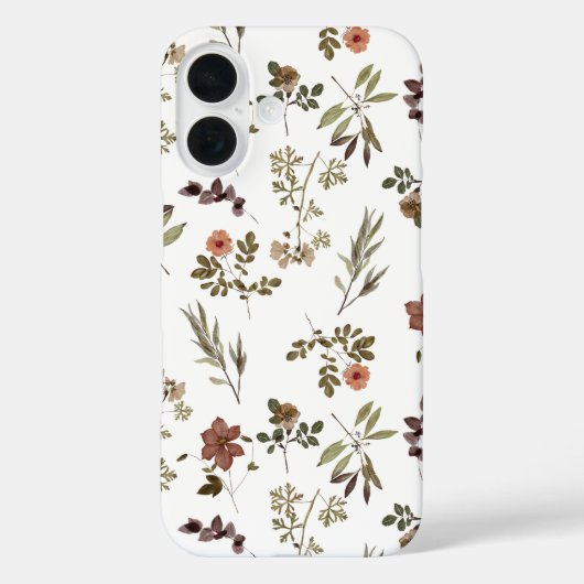 グリーン ボルドー ワイルドフラワー Case-Mate iPhoneケース (裏面)