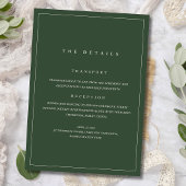 グリーン ミニマル ウェディング インビテーション モダン エレガント
