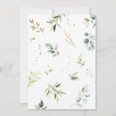 グリーン ミニマル パンプキン ベイビー シャワー 招待状 (裏面)