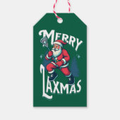 グリーン メリー ラックスマス ラクロスクリスマス 楽しい ギフトタグ (正面)