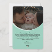 グリーン モダンスクリプト ハッピー ホリデイズ 2 枚の写真のカード シーズンカード (裏面)