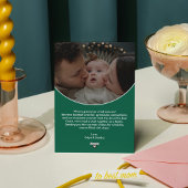 グリーン モダンスクリプト ハッピー ホリデーズ フォト カード