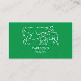 グリーン&モダンホワイトファミリーキャトルファーム 名刺