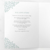 グリーン・モノグラムのアート結婚ストーリー献身 三つ折りプログラム (内部最初)