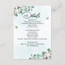 グリーン ユーカリとコットンフラワーズ ウェディング