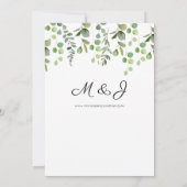 グリーン×ユーカリの結婚式 招待状 (裏面)