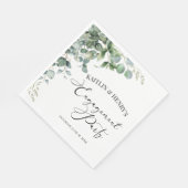 グリーン ユーカリの葉 ボタニカルエンゲージメントパーティー スタンダードランチョンナプキン (角)