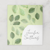 グリーン ユーカリの葉 席札 プレイスカード (外部開封)
