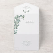 グリーン×ユーカリーボタニカルオールインワン招待状 オールインワン招待状 (外側)