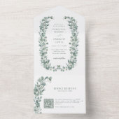 グリーン×ユーカリーボタニカルオールインワン招待状 オールインワン招待状 (内側)