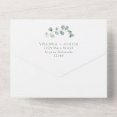 グリーン×ユーカリーボタニカルオールインワン招待状 オールインワン招待状 (裏面)