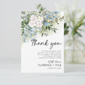 グリーン ユーカリ エレガント ダスティ リハーサル ディナー サンキューカード (スタンド正面)