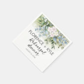 グリーン ユーカリ エレガント ダスティ リハーサル ディナー スタンダードカクテルナプキン (角)