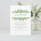 グリーン ユーカリ ゲスト情報 詳細 エンクロージャーカード (スタンド正面)