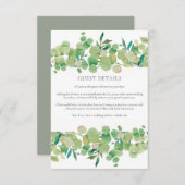 グリーン ユーカリ ゲスト情報 詳細 エンクロージャーカード (正面/裏面)