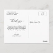 グリーン ユーカリ ジオメトリック ゴールドフレーム ありがとうございます ポストカード (裏面)