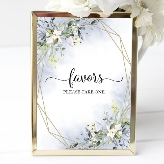 グリーン ユーカリ ジオメトリック フェイバーズ サイン