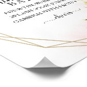 グリーン ユーカリ ジオメトリック ミモザ バー サイン (角)