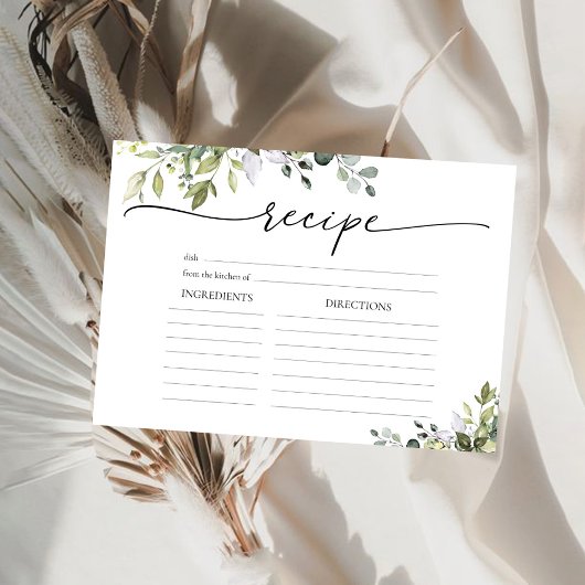 グリーン ユーカリ フラワーラージ レシピ カード