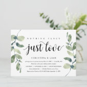 グリーン ユーカリ, ブラック インク, ウェディング エルオープメント 招待状 (スタンド正面)