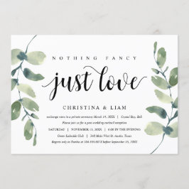 グリーン ユーカリ, ブラック インク, ウェディング エルオープメント 招待状