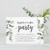 グリーン ユーカリ, ブラック インク, 結婚式 ふたりだけの結婚式 招待状 (スタンド正面)