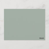 グリーン ユーカリ ボタニカル デート ナイト アイデア カード (裏面)