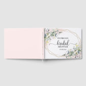 グリーン ユーカリ 幾何学的な ブライダルシャワーのゲスト ゲストブック (全面)