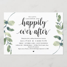 グリーン ユーカリ, 結婚式リハーサルディナー 招待状