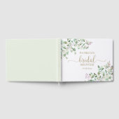 グリーン ユーカリ 花嫁のシャワー ゲストブック (全面)