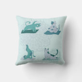 グリーン・ヨガ・キャッツ クッション (裏面)