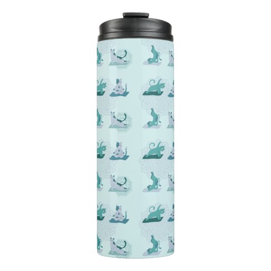 グリーン・ヨガ・キャッツ タンブラー (正面)