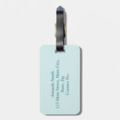 グリーン・ヨガ・キャッツ ラゲッジタグ (裏面縦)